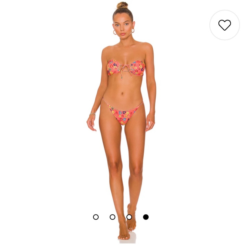 Floral coral Superdown bikini set